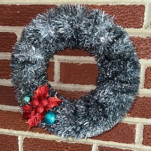 Replicated Vintage Tinsel Wreath.